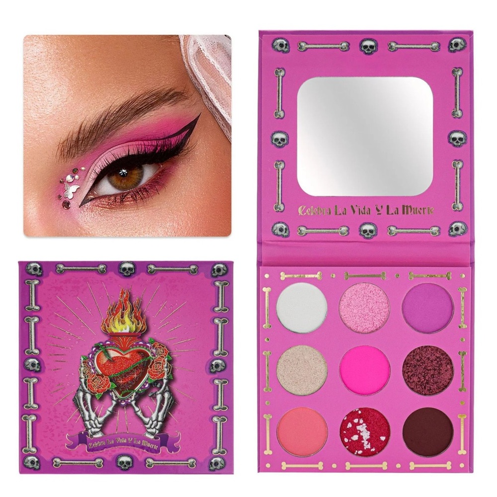 Pink Skull 9-Colors Eyeshadow Palette